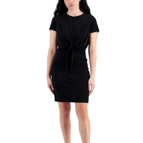 I.N.C. International Concepts Petite Black Knot-Front Dress NWT - Picture 1 of 8